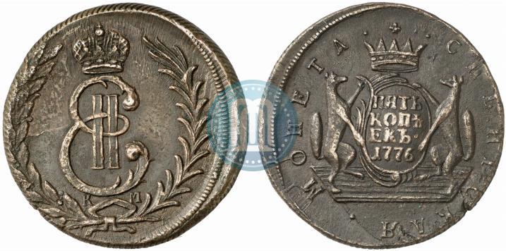 Picture 5 kopecks 1776 year КМ 