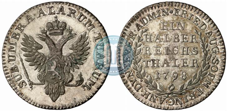 Picture Ein halber reichsthaler 1798 year  "Dutchy of Jever"