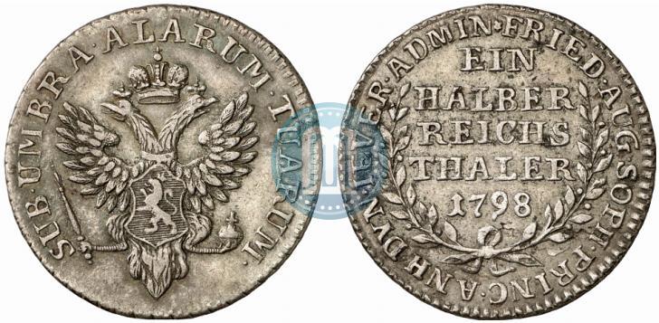 Фото Ein halber reichsthaler 1798 года  "Княжество Йевер"