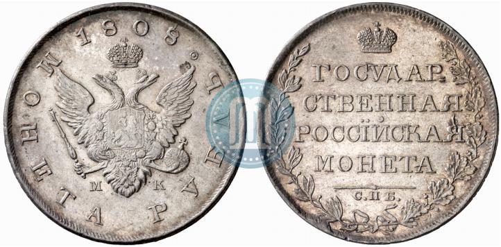 Фото 1 рубль 1808 года СПБ-МК 