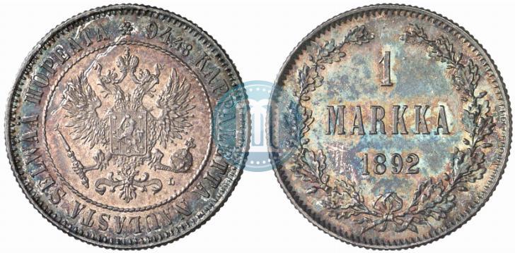 Picture 1 markka 1892 year L 