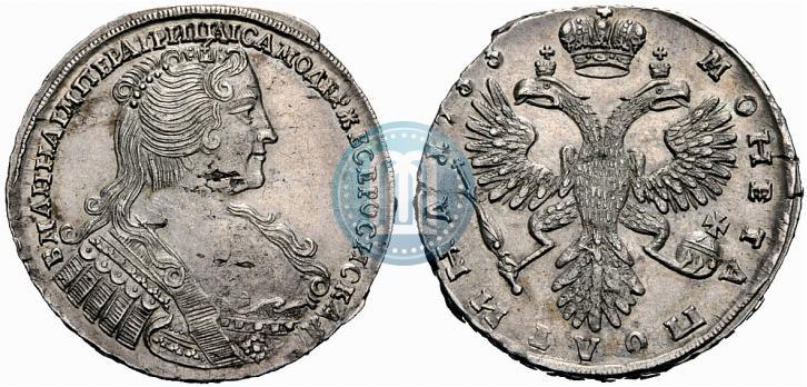 Фото Полтина 1733 года  