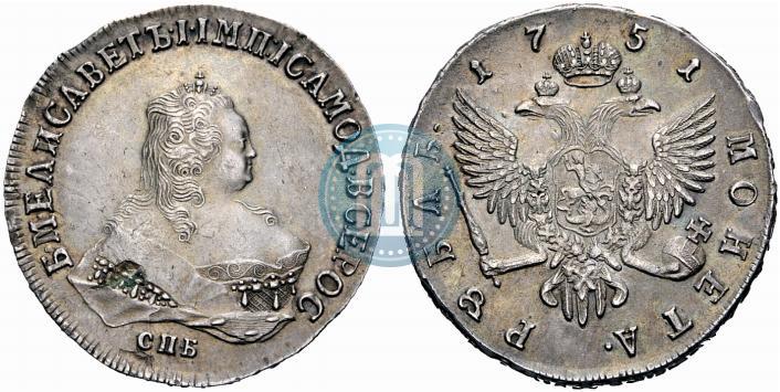 Picture 1 rouble 1751 year СПБ 