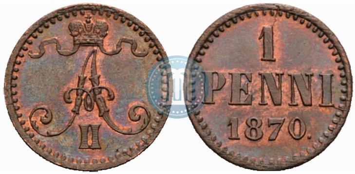 Picture 1 penni 1870 year  