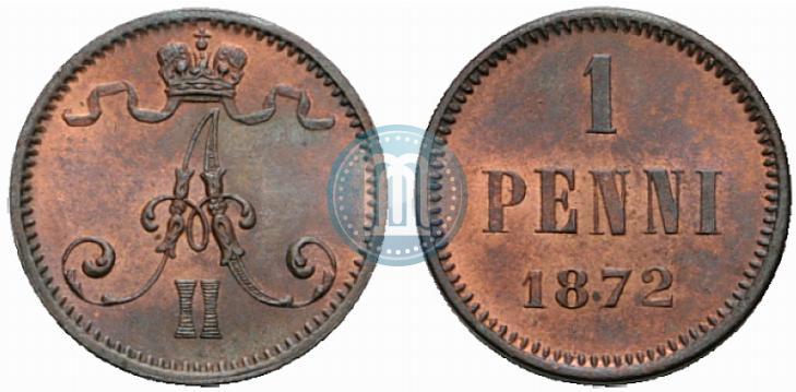 Picture 1 penni 1872 year  