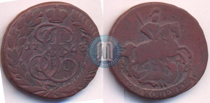 Фото 2 копейки 1763 года ЕМ 
