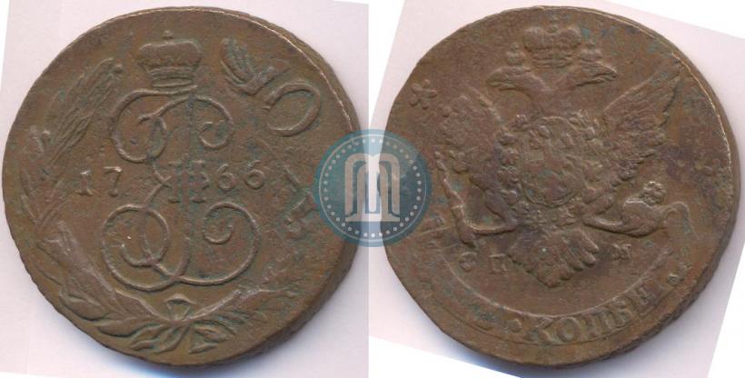 Фото 5 копеек 1766 года СПМ 