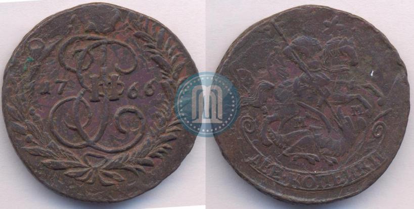Picture 2 kopecks 1766 year ММ 