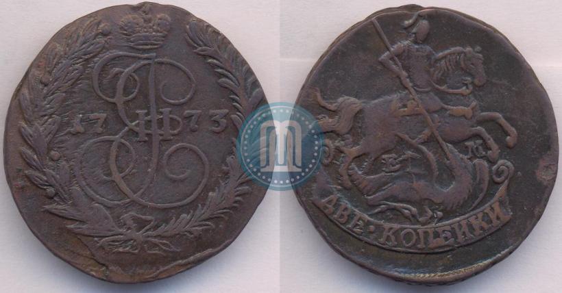 Picture 2 kopecks 1773 year ЕМ 