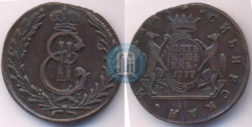 Фото 5 копеек 1777 года КМ 