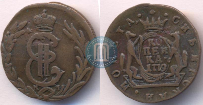 Фото 1 копейка 1779 года КМ 
