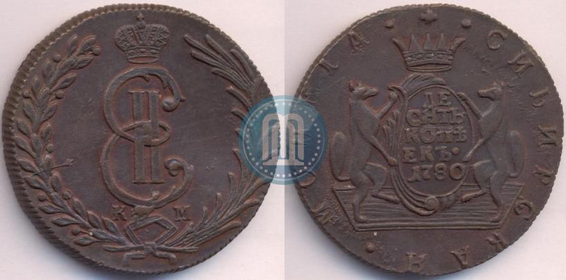 Picture 10 kopecks 1780 year КМ 