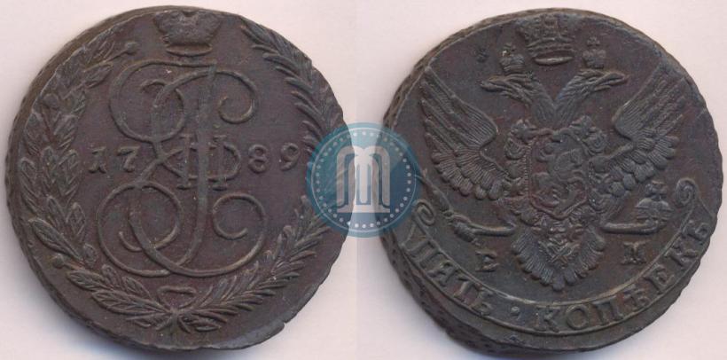 Фото 5 копеек 1789 года ЕМ 