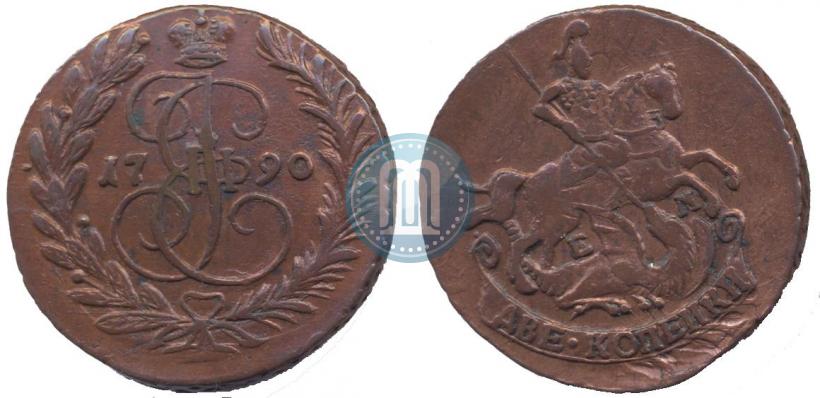 Picture 2 kopecks 1790 year ЕМ 