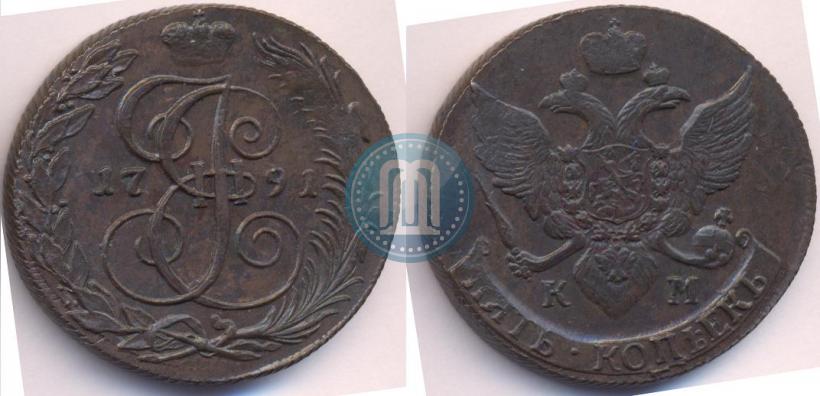 Picture 5 kopecks 1791 year КМ 