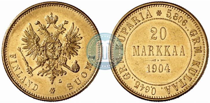Picture 20 markkaa 1904 year L 