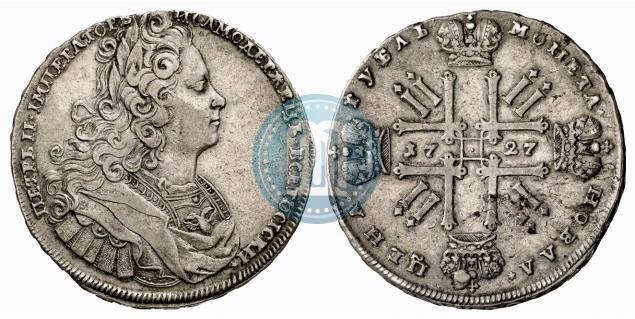 Picture 1 rouble 1727 year  "Moscow type"
