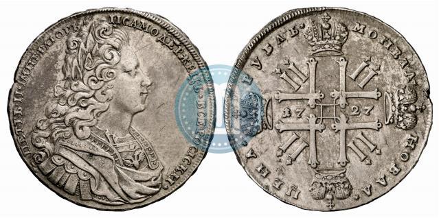 Picture 1 rouble 1727 year  "Moscow type"