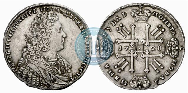 Фото 1 рубль 1728 года  "Тип 1728"