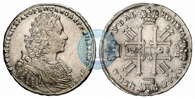 Фото 1 рубль 1728 года  "Тип 1728"