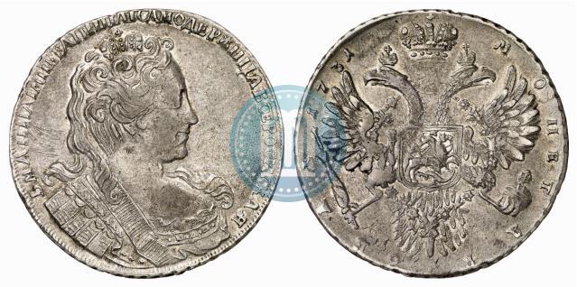 Picture 1 rouble 1731 year  