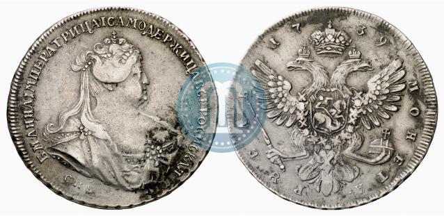 Picture 1 rouble 1739 year СПБ "Petersburg type"