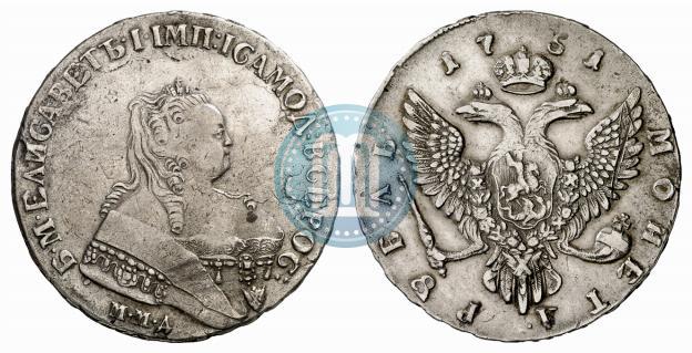 Picture 1 rouble 1751 year ММД 