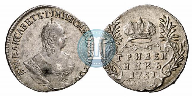 Picture Grivennik 1751 year А 
