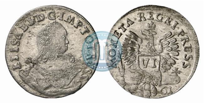 Picture 6 groszy 1761 year  