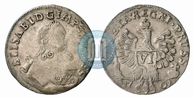 Picture 6 groszy 1761 year  