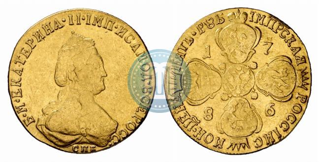 Picture 5 roubles 1786 year СПБ 