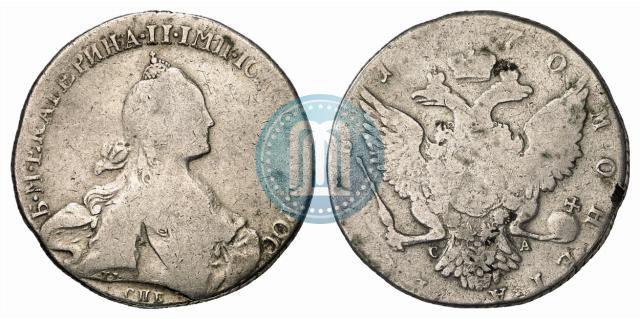 Picture 1 rouble 1770 year СПБ-СА 