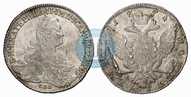 Picture 1 rouble 1774 year СПБ-ФЛ 