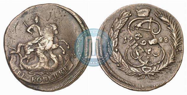 Picture 2 kopecks 1788 year ММ 