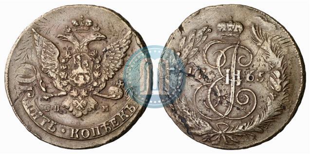 Picture 5 kopecks 1765 year СПМ 