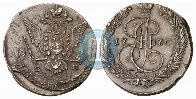 Picture 5 kopecks 1770 year ЕМ 