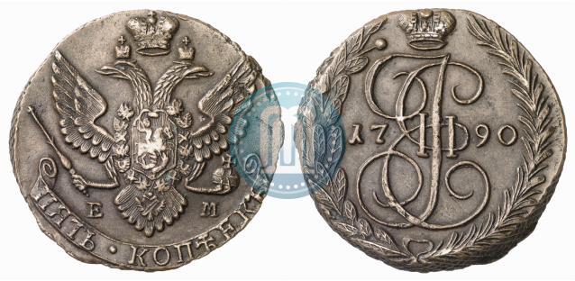 Picture 5 kopecks 1790 year ЕМ 