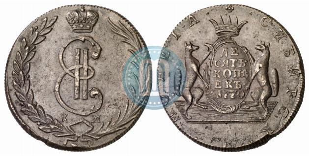 Picture 10 kopecks 1770 year КМ 