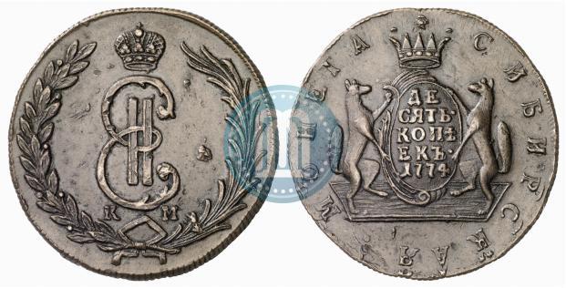 Picture 10 kopecks 1774 year КМ 