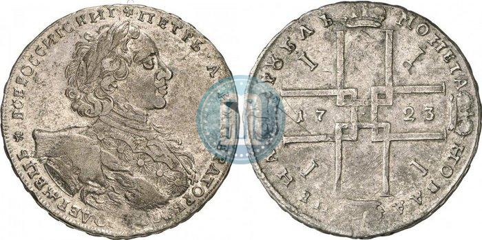 Picture 1 rouble 1723 year OK "Portrait with ermine mantle"