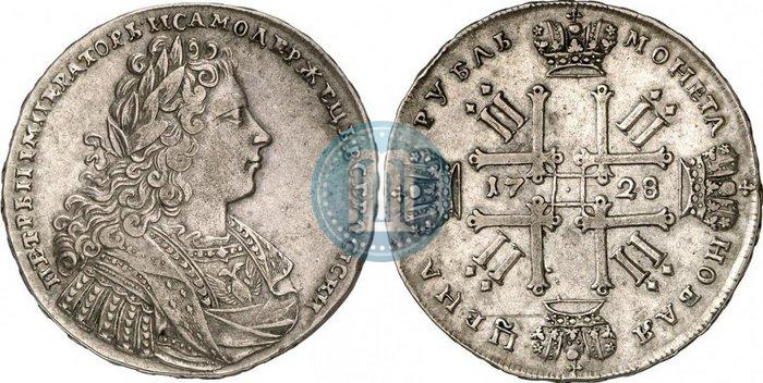 Фото 1 рубль 1728 года  "Тип 1728"