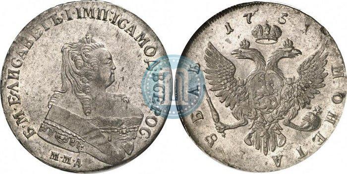 Picture 1 rouble 1751 year ММД 