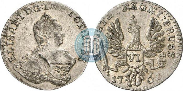 Picture 6 groszy 1761 year  