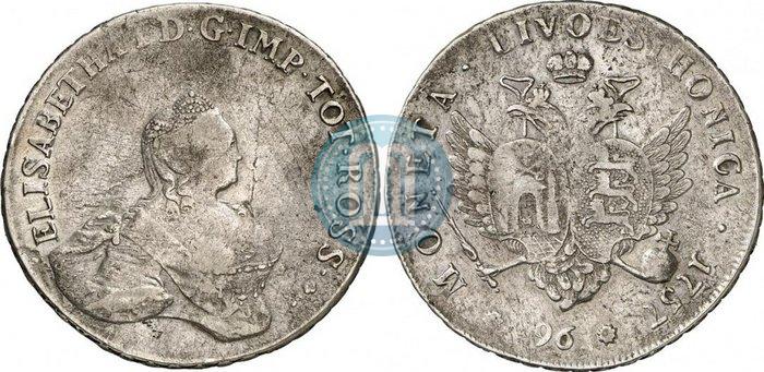 Picture 96 kopecks 1757 year  "For Livonia"