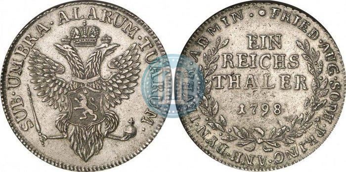 Фото Ein reichsthaler 1798 года  "Княжество Йевер"