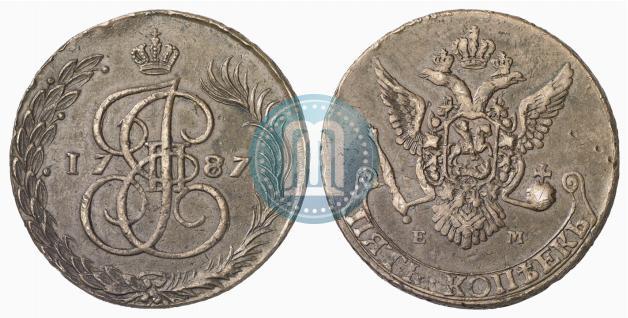 Фото 5 копеек 1787 года ЕМ 