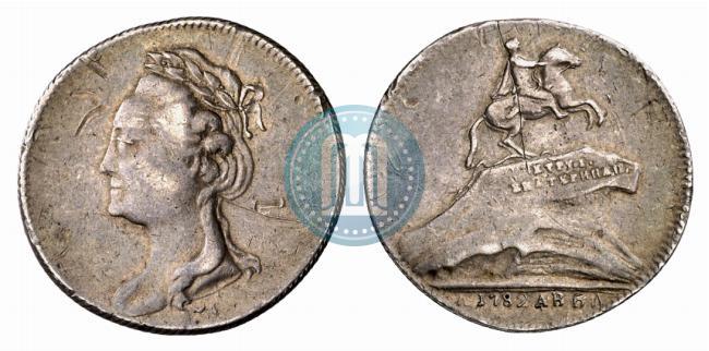 Picture Token Coin 1782 year  "Monument to Peter the Great in Saint-Petersburg"