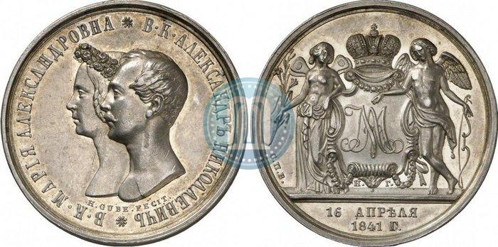 Picture 1 rouble 1841 year СПБ-НГ "In the memory of the wedding of the crown prince"