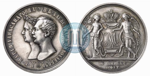 Picture 1 rouble 1841 year СПБ-НГ "In the memory of the wedding of the crown prince"
