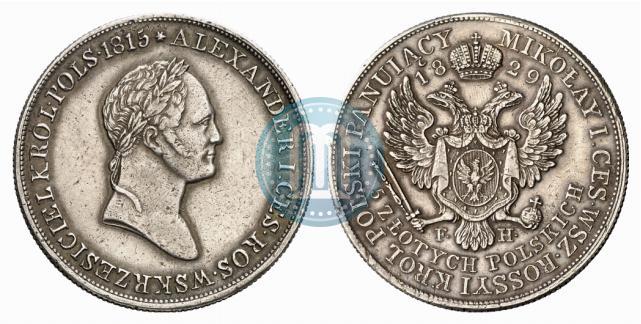 Picture 5 złotych 1829 year FH 